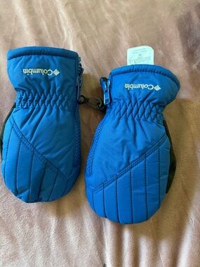 Columbia Bright Blue Kids' Winter Mittens